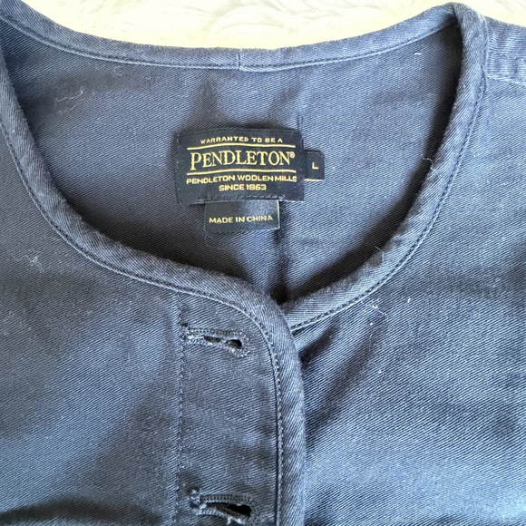 Pendleton Women’s Navy Blue Long Sleeve Cotton Utility Jacket | Size L - Picture 3 of 5